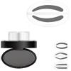Gokame Set di timbri deluxe per sopracciglia, Polvere per Timbro per Sopracciglia, Kit di Timbro per Sopracciglia Impermeabile con Polvere a Prova di Smalto e Stencil(Light gray-B)