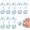 Dorunova 8 Pezzi Chiusure Sicurezza Bambini, Blocca Cassetti e Armadietti, Blu | Protezione per Frigorifero, Ante e Mobili, Adesivo 3M e Installazione Senza Forare