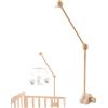 Joygoodta Braccio mobile per lettino, gancio staccabile per giostrina per bambini con design a nuvola in legno, bracciolo per culla carino regolabile in altezza