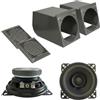 Tecmedia Kit 2 Casse Altoparlanti Anteriori con Adattatori e Griglie compatibile con Fiat Panda (141) - Colore Grigio