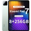 Xiaomi Pad 7 Tablet, 11,2 Pollici, 8 + 256 GB, Display 3,2 K 144 Hz, Snapdragon 7 + Gen 3, Batteria 8850 mAh, HyperAI, Altoparlante Quad, Esperienza Desktop Senza Soluzione di continuità, Verde