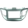 CRRYUQWWM Mascherina Autoradio 9 Pollici Per HYUNDAI Per Tucson 2015 2016 2017, GPS, Lettore MP5, Stereo, Pannello 2 DIN(Frame-silver)