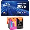 Superprint Cartuccia d'inchiostro compatibile con HP 308 308e | Con chip e facile installazione, stampa immagini chiare e nitide
