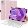 FOGARI Per Lenovo Idea Tab Plus 2025 12.1 Pollici Cover Tastiera | Custodia Tastiera Bluetooth Rimovibile con Touchpad per Ufficio/Studio/Scrittura, Keyboard Wireless Portatile, Rosa