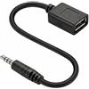 Halynor Adattatore Jack USB 3.5mm AUX Auto Cavo OTG 20cm per Autoradio | Rame Puro, Audio HD senza Rumore, Chip Conversione Numerica, Riproduzione MP3, Lettori CD DVD, Veicoli senza Porta USB