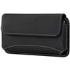 DFV mobile - Custodia Cintura Orizzontale Nuovo in Ecopelle e Nylon per Smartphone per Honor 400 Smart 4G (2025) - Nero