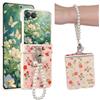 Fofvccv Custodia Floreale per Motorola Razr 70 Plus con Cordino DSSH Rosa | Sottile Bling Effetto Elegante Custodia per Telefono per Donna e Ragazza con Catena da Polso Perle per Moto Razr 60 Pro
