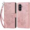 KENHONER Custodia per Samsung Galaxy S26 FE 5G Cover, Oro rosa Farfalla | Portafoglio in Pelle PU Retro, Antiurto Flip, Slot per Schede, Funzione Stand, Chiusura Magnetica