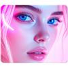 ELLENNE Tappetino Mousepad 24x20cm Donna Modella|Incanto di Neon|W07 | Tappetino per Mouse Classico Sottile 240x200mm | Base Antiscivolo | Design Donna Modella Bellezza | Mousepad Seducente