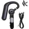 TICFOX Cuffie Bluetooth singole senza fili, per chiamate in vivavoce, per cancellazione del rumore AI, pulsante muto per guida, ufficio, lavoro