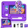 fezawio Android Tablet Touch 7 pollici, 2 GB RAM+ 32 GB ROM,Protezione EVA-Viola | Tablet per bambini, Tablet PC portatile, 3500 mAh, WiFi 6 e Bluetooth 5.0