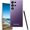 OEVNLZ X25Ultra - Telefono sbloccato, processore a 8 core, smartphone 4G-LTE, fotocamera da 64 MP + 108 MP, sistema Android 14, 8 GB di RAM, 256 GB di ROM, schermo da 7,3 pollici (viola)