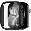 Spigen Thin Fit 360 Cover per Apple Watch 12 46mm | Custodia leggera in policarbonato con vetro temperato integrato, massima accessibilità, per il modello 2026 - Nero