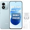 Xiaomi Redmi Note 17 5G, Smartphone 6+ 256 GB, batteria massiccia da 7700 mAh, IP65, fotocamera da 50 MP, display AMOLED da 6,99, Sky Teal, incluso caricabatterie da 67 W, cuffie