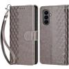 KENHONER Custodia per Samsung Galaxy S26 FE 5G Cover, Grigio | Portafoglio in Pelle PU Retro, Antiurto Flip, Slot per Schede, Funzione Stand, Chiusura Magnetica