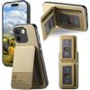 LIAOCY Custodia per Xiaomi Redmi Note 17 Pro Max, Cover a Portafoglio con Blocco RFID, Cover Sottile Anticaduta con Supporto per Portacarte[Chiusura Magnetica], Khaki.
