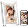 HAKRDRDO FRAMEO - Cornice per foto digitale in acrilico da 12,7 cm, con touch screen IPS LCD, rotazione automatica verticale e orizzontale, memoria integrata da 32 GB, idea regalo