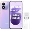 Xiaomi Redmi Note 17 5G, Smartphone 6+ 256GB, batteria massiccia da 7700 mAh, IP65, fotocamera da 50 MP, display AMOLED da 6,99, celestial purple, incluso caricabatterie da 67 W, cuffie