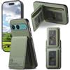 LIAOCY Custodia per Sony Xperia 10 VII, Cover a Portafoglio con Blocco RFID, Cover Sottile Anticaduta con Supporto per Portacarte[Chiusura Magnetica], Green.