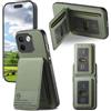 LIAOCY Custodia per Xiaomi Redmi Note 17 Pro Max, Cover a Portafoglio con Blocco RFID, Cover Sottile Anticaduta con Supporto per Portacarte[Chiusura Magnetica], Green.