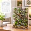 Vehiwell Terrario acrilico 30 x 30 x 45 cm, terrario per rettili con porta frontale | Recinto trasparente grande per rettili con porta frontale e apertura del coperchio, per uccelli, ragni
