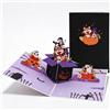 iBestgol Biglietto pop-up per Halloween, con zucca di cane dolcetto o | Motivo a sorpresa con cane e zucca, busta e biglietto per appunti inclusi, carta da 250 g/m², taglio laser
