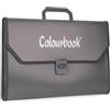 Colourbook Valigetta Portadisegni Wild 26x39 cm Grigio Fumo | Chiusura frontale a scatto, Polipropilene impermeabile, Maniglia ergonomica, Cartoncini F4, Tavole tecniche scuola