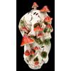 Figura Di Teschio - Teschio Con Funghi - Decorazione Di Halloween Fantasy