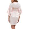Xuepelit Vestaglia Bride Bianca Sposa da Kimono Donna Raso Accappatoio Abito da Sposa Sexy Pigiama in Seta