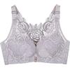 ZESLIV Reggiseno Brassiere Apertura Frontale Chiusura 70AB Nero Donna Bralette con Rosa di Pizzo Senza Ferretto Taglie Forti Push up Reggiseni