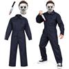 SERTAS Michael Myers - Costume di Halloween da uomo, con tuta Myers e maschera, costume horror per Halloween e cosplay