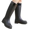 MODSGUE Stivali da pioggia da donna, in gomma, impermeabili, da giardino, scarpe da pioggia, alla moda, con brillantini, tinta unita, comodi