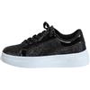 MODSGUE Sneakers da donna con glitter scintillanti, alla moda, lucide, casual, con paillette, per street, matrimoni, feste, tela, basse, lacci, comode e imbottite