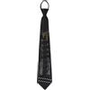 OhMill Cravatta gotica punk pre-annodata con cerniera per uomo cravatta rock nera con borchie pin costume Edgy per feste di Halloween