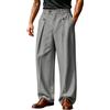 szvbofueck Pantaloni lunghi da uomo per il tempo libero, stile chino, tinta unita | Pantaloni da lavoro con bottoni, pantaloni chino con tasche, taglio largo, per ufficio e matrimonio