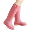 MODSGUE Stivali da pioggia da donna, in gomma, impermeabili, da giardino, scarpe da pioggia, alla moda, con brillantini, tinta unita, comodi