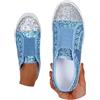 MODSGUE Sneaker da donna alla moda con glitter scintillanti, lucide, casual, bling, feste, night club, paillette, scarpe da concerto, in tela, con lacci, comode e imbottite, per strada