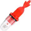 POPETPOP Luce da Pesca Subacquea Bicolore, Alimentata a Batteria, Rossa | Corpo in Plastica, Anello, Copertura Rigida Trasparente, LED a Strobe, per Kayak e Molo