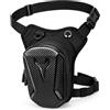 Aumooke 1 Pezzo Marsupio da Gamba, Borsa Cosciale in EVA Impermeabile con Multitasche e Cintura Regolabile per Moto, Ciclismo, Corsa, Trekking, Outdoor, Pesca, Viaggi, Sport, Lavoro, Uomo, Donna