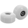 Kichvoe 2 Pezzi Ruote per Skateboard in PU Bianco, per Cruiser Board | Resistenti Agli Urti, Guida Stabile, Stile Motivo Unico, per Street Skating e Spostamenti Quotidiani