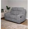 BellaHome Divano 2 posti bellahome astrid grigio con recliner 171x94x104 cm