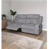 BellaHome Divano 3 posti bellahome astrid grigio con recliner 210x94x104 cm