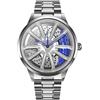 DriftElement Performance GT Orologio a cerchio - orologio da polso da uomo per auto sportiva in design 3D - orologio di design personalizzato con vetro minerale - orologio al quarzo