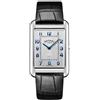 Rotary Cambridge GS05280/70 - Orologio analogico in acciaio inox con cinturino in pelle nera, argento, GS05280-70-AMZUK, Argento, GS05280-70-AMZUK