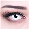 MeralenS Funnylens Lenti a contatto Bianche con porta lenti a contatto White Out Bianche Zombie Vampiro morbide comode da indossare e ideali per Halloween o Carnevale senza correzione