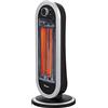 Ardes Ar4B01 Stufa Carbonio Oscillante Tizzo 900W, Stufa Carbonio, Argento Nero