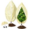 NARYVORA 2 Pezzi Sacco Tessuto Non Tessuto per Piante 80g/m², 80x120cm | Telo Antigelo per Piante con Cerniera e Coulisse, Antistrappo & Riutilizzabile Cappuccio Protezione Piante per Palme