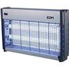 EDM Lampada insetticida professionale, elettrica, 2 x 15 W, per 50 m²