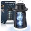 KALIBERX Lampada Antizanzare Elettrica, Lampada Zanzare Elettrico 4200V 20W UV, IPX6 | Illuminazione di Base a LED, 360°Acchiappa Zanzare, Uccidi Trappola Insetticida Zanzare per Interno Esterno