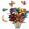 XRVRILE 50 Farfalle Decorative, Decorazioni Giardino Colorate Per Esterno | Filo metallico flessibile, PVC resistente alle intemperie, effetto farfalla in movimento per giardino e vasi